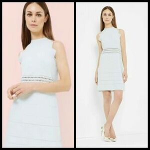 💕TED BAKER💕 Mint Scallop Ribbed Knit Dress